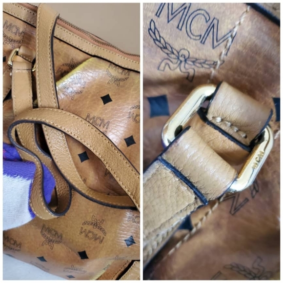 MCM Cognac Visetos shoudler Bag - Picture 13 of 14